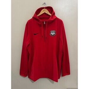 Nike UGA Georgia Bulldogs Team Issue On-Field Sideline 1/4 Zip Jacket Mens L NEW